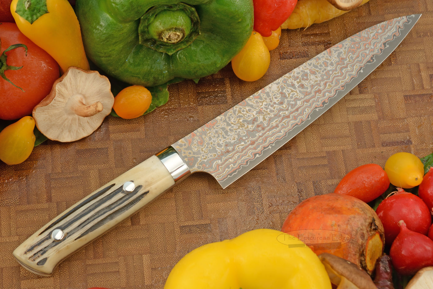 Yushoku Stainless Chef's Knife (Gyuto) - 180mm (7-1/8in) - with Stag