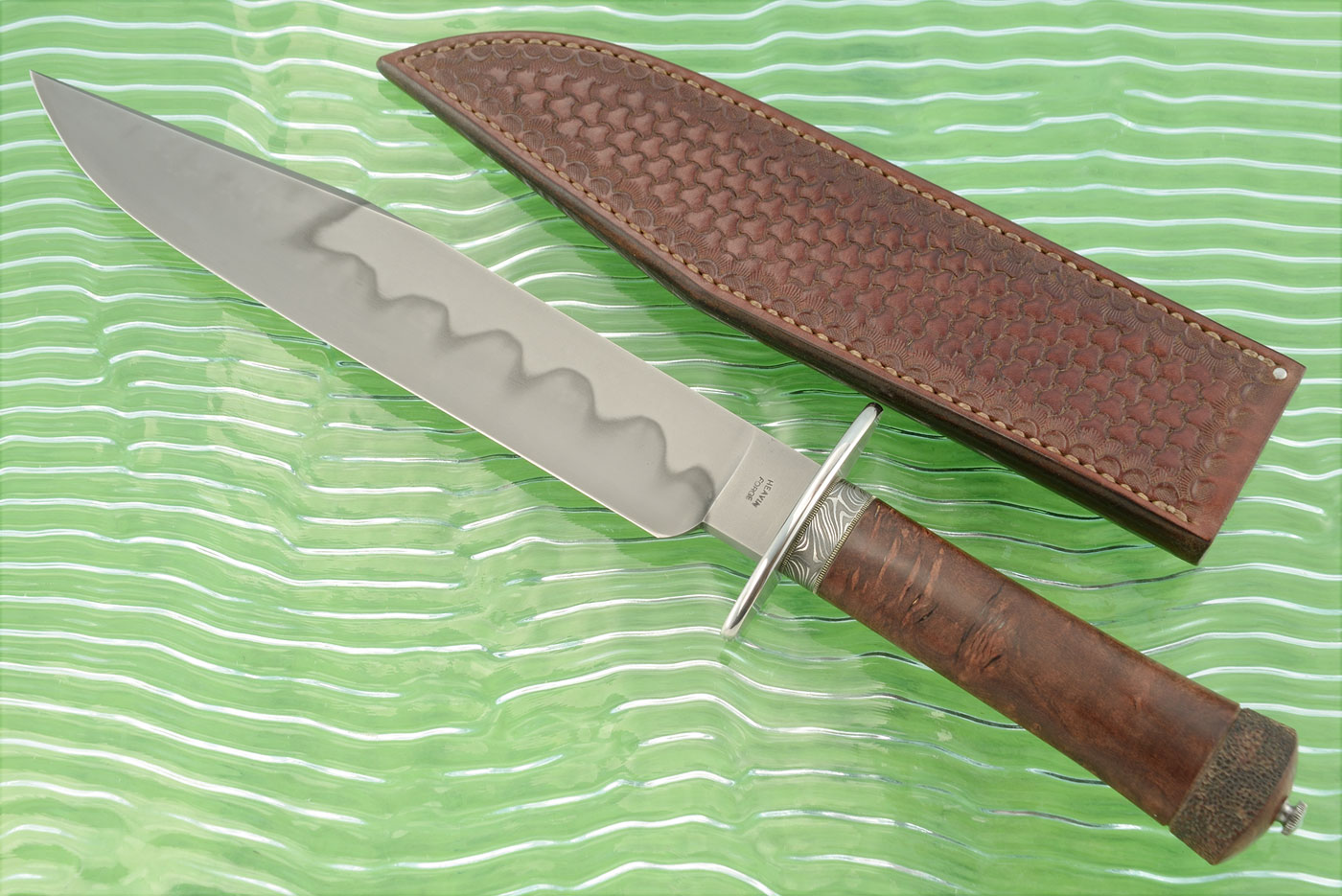 Forged Ranch Hand Bowie with Red River Gum Burl