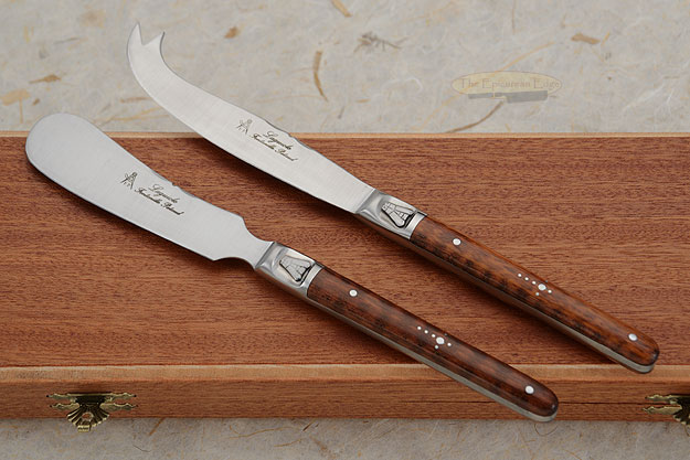 Laguiole Cheese Knife Set with Snakewood
